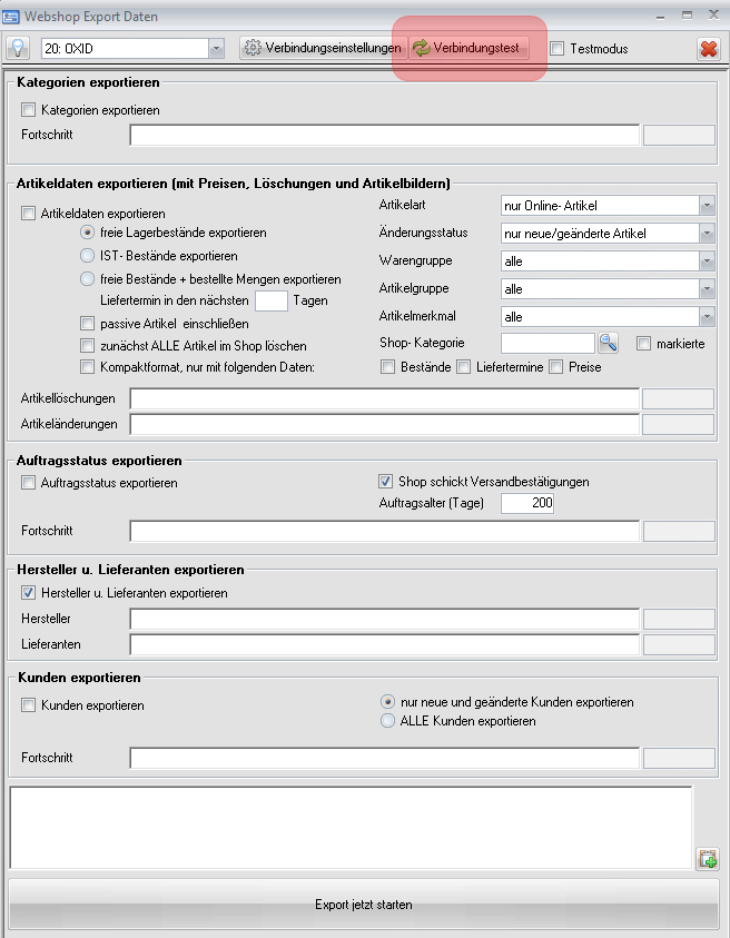 online_shop_oxid_verbindungstest